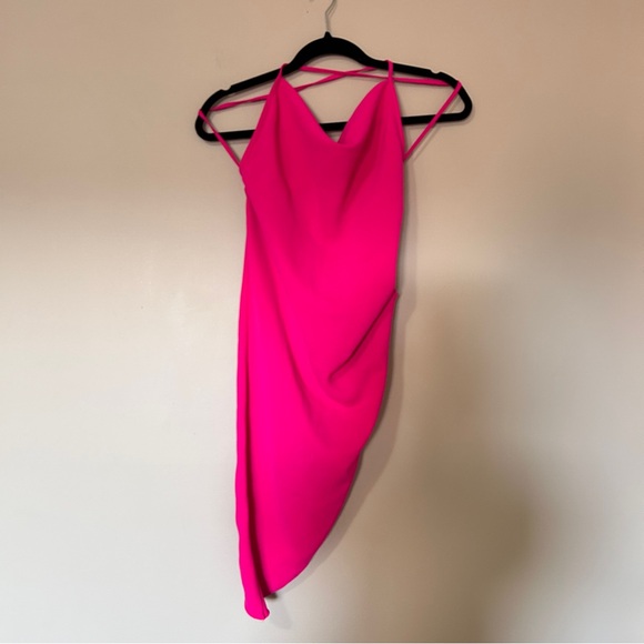 Amanda Uprichard Janet Dress Hot Pink - Picture 3 of 8